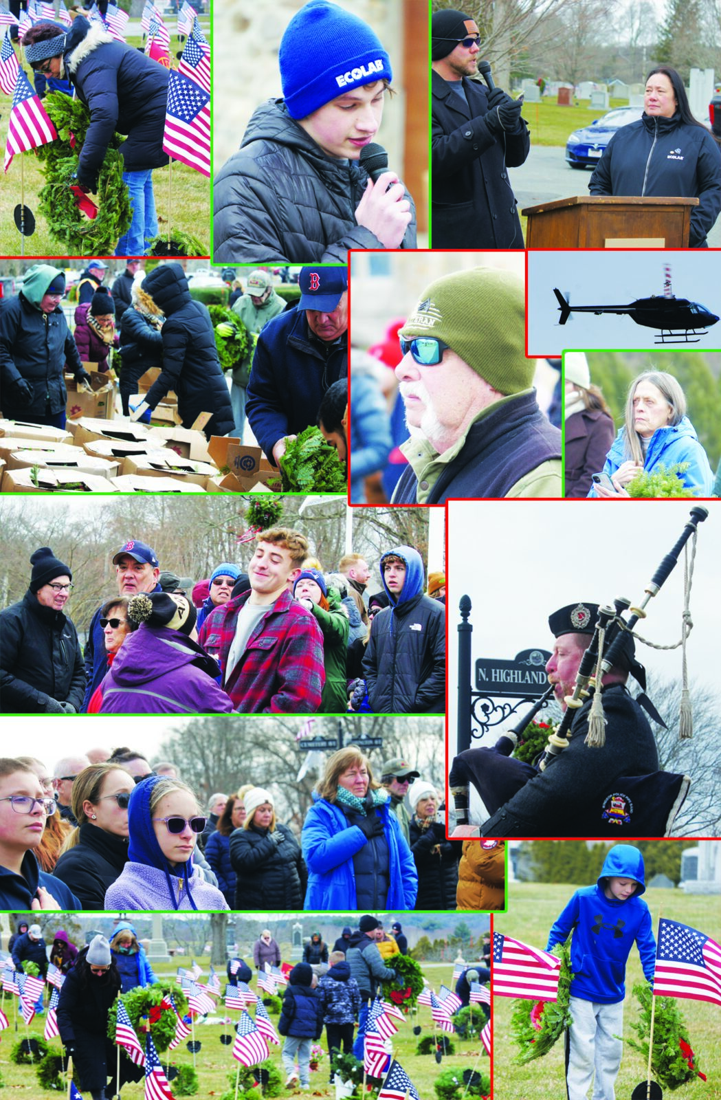 Scores brave the wind for Wreaths Across America