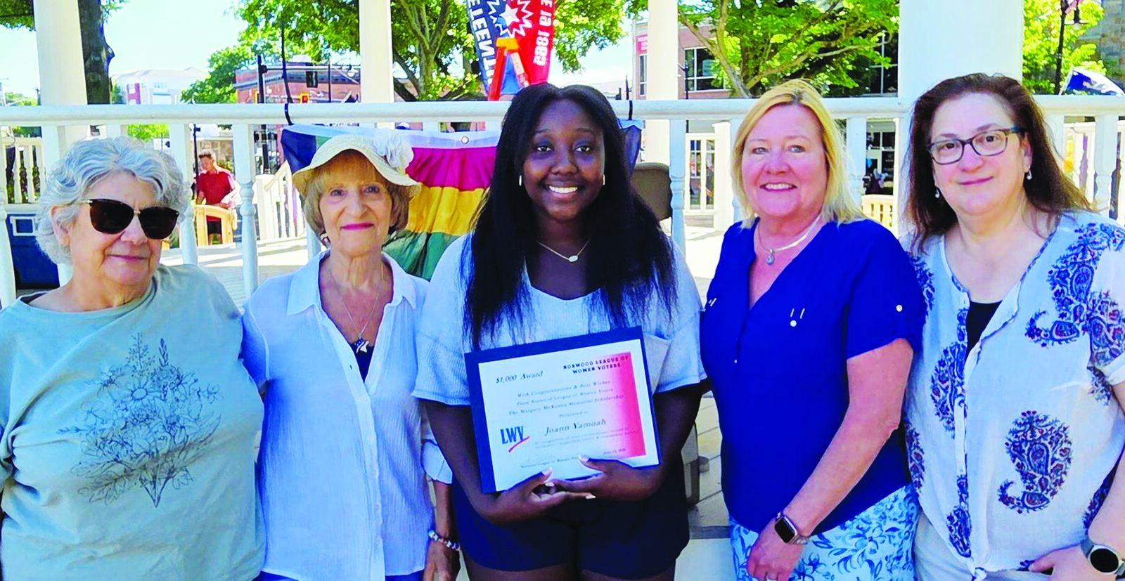 Norwood League of Women Voters Honors 2026 Scholarship Winner Joann Yamoah