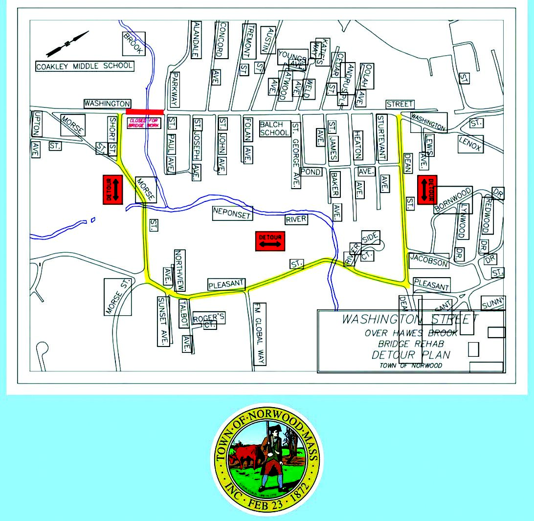 Washington Street closed for bridge work