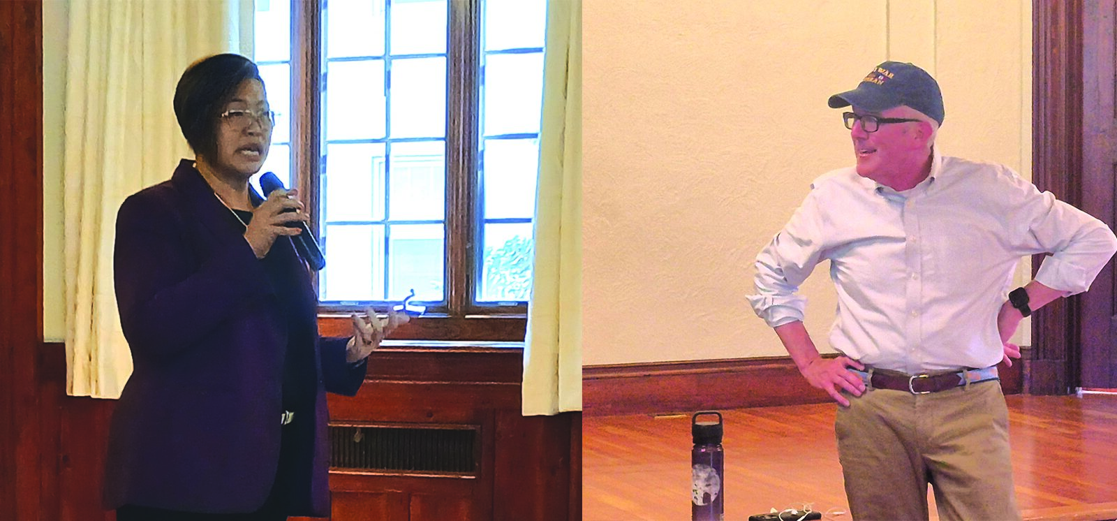 Persis Yu and Michael Rush speak at the German Centre
